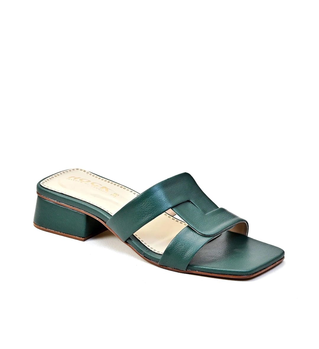 Green Trendy Block Heels