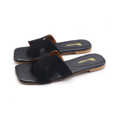 Black Suede Comfort Slipper