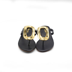 Golden Aura Flat Sandals