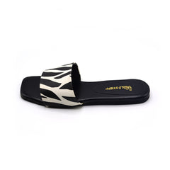 Zebra Flats Slip-On Sandals