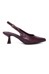 ELEGANT SLINGBACK HEEL-WINE