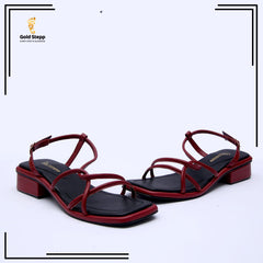 Strappy Sandal (Maroon)