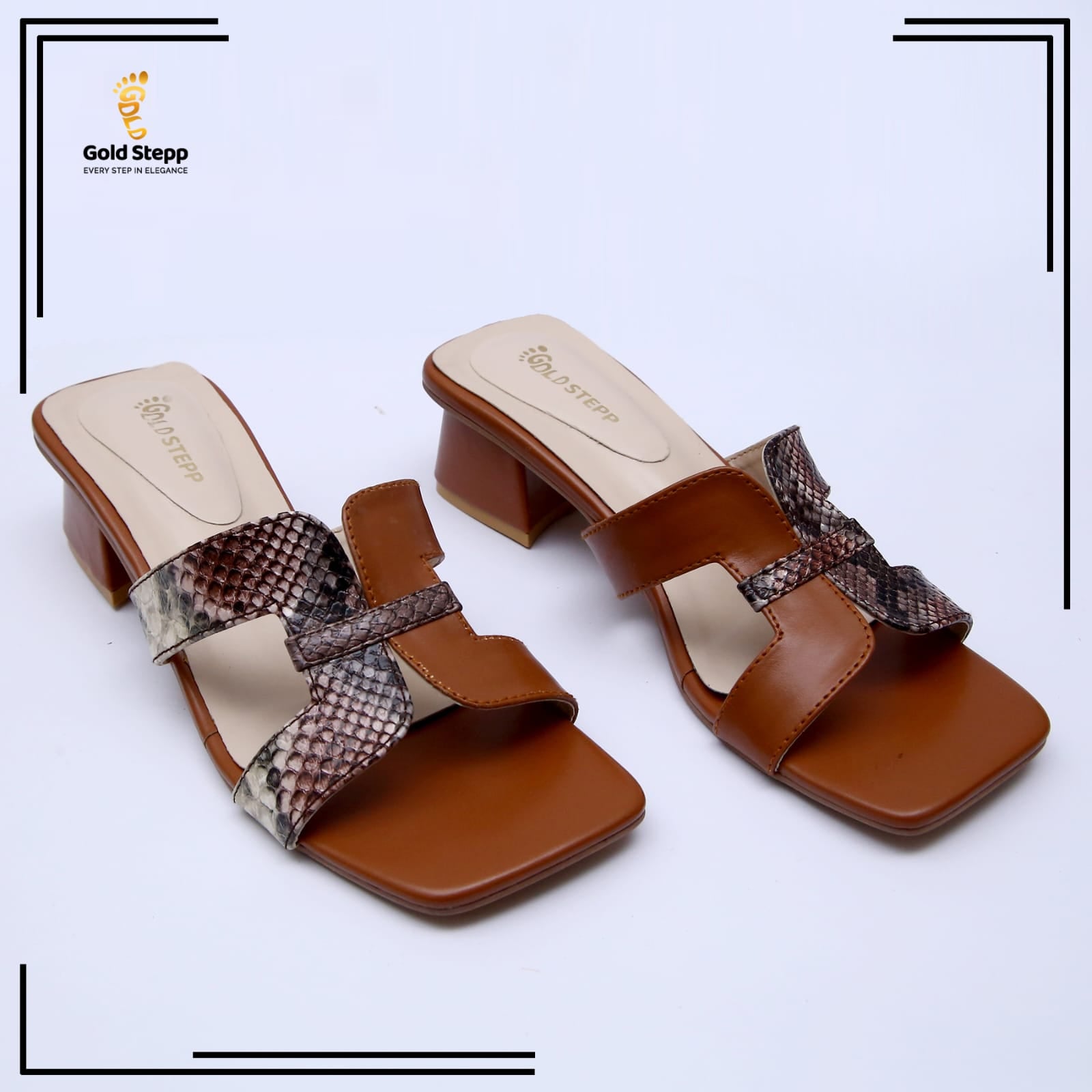 Chic Snakeskin Print Sandals