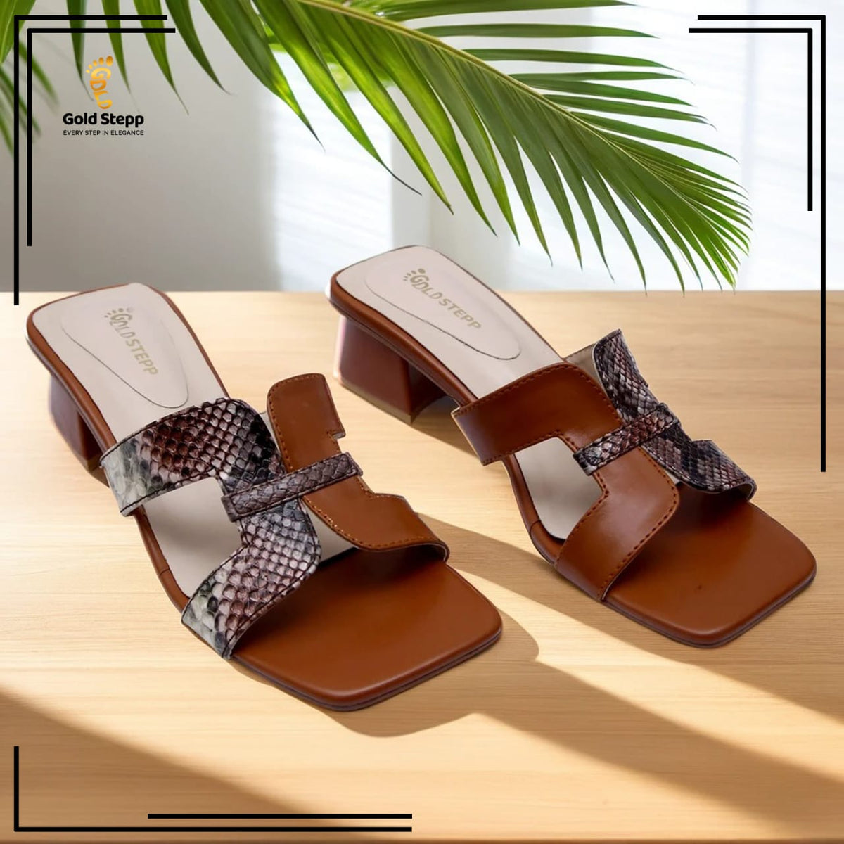 Chic Snakeskin Print Sandals
