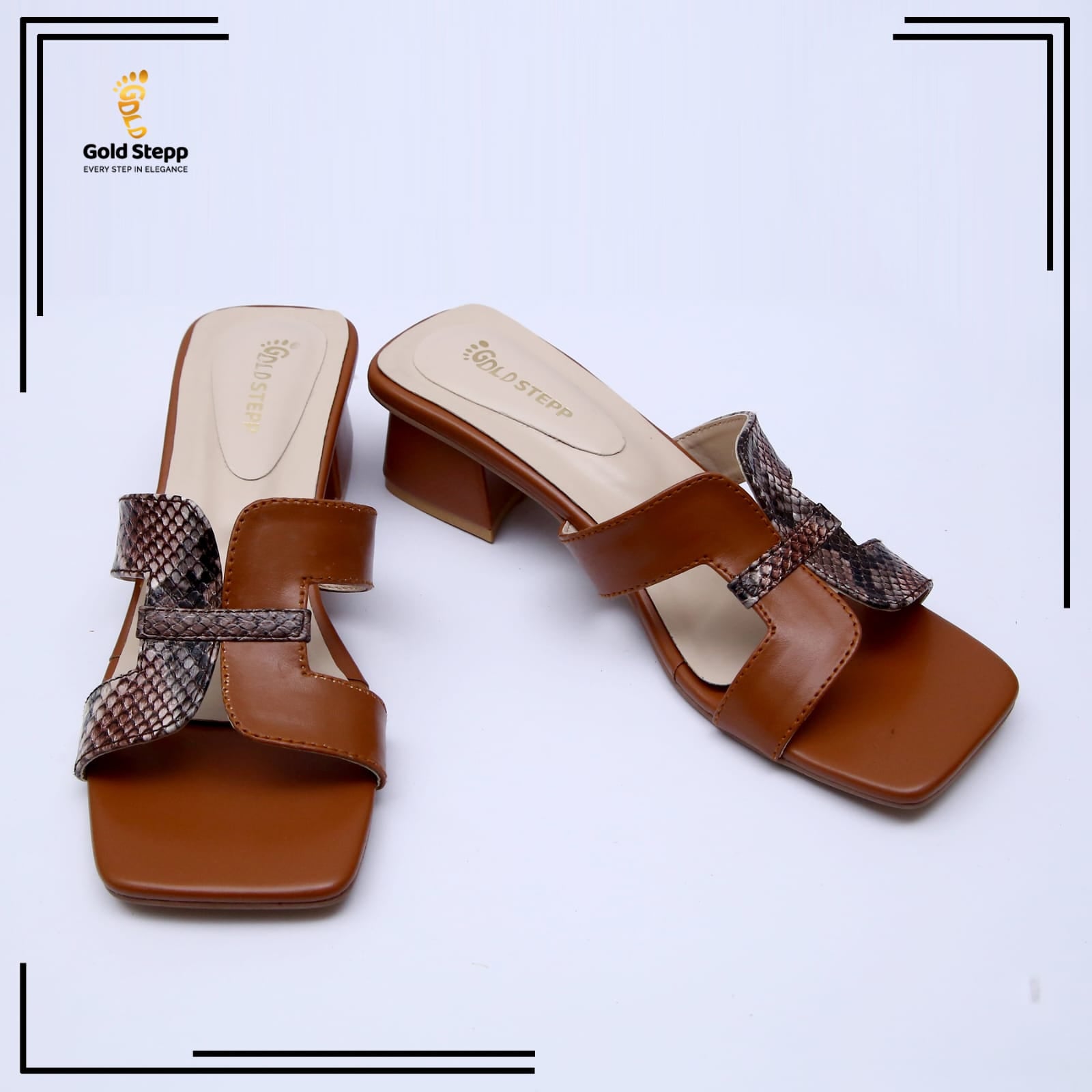Chic Snakeskin Print Sandals