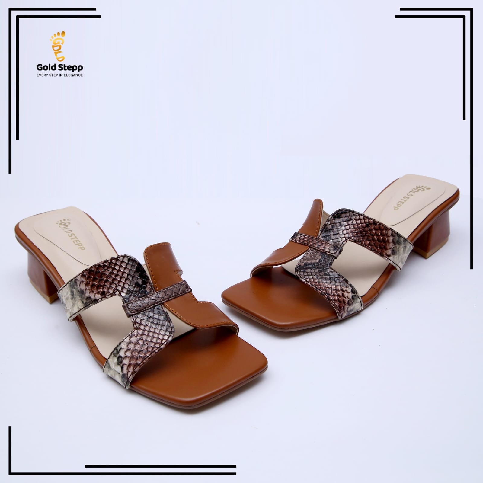 Chic Snakeskin Print Sandals