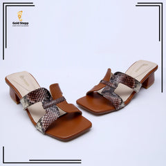 Chic Snakeskin Print Sandals