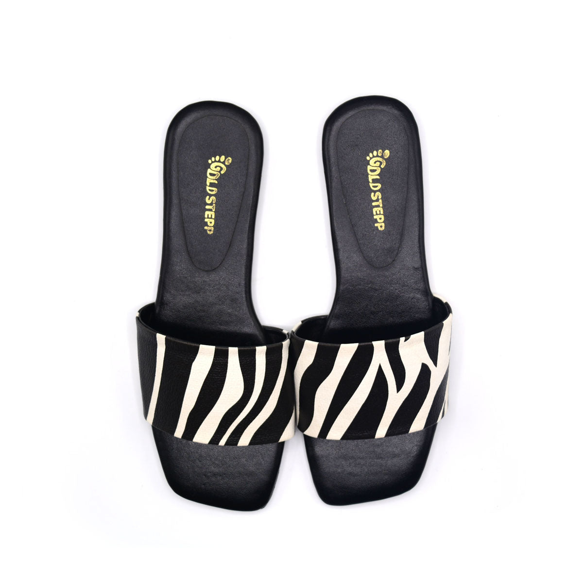 Zebra Flats Slip-On Sandals