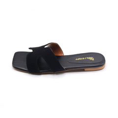 Black Suede Comfort Slipper